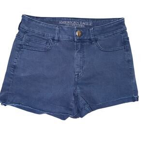 American Eagle High Rise Shortie in Blue SZ 4